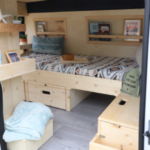 Kangoo van aménagé, ambiance cosy